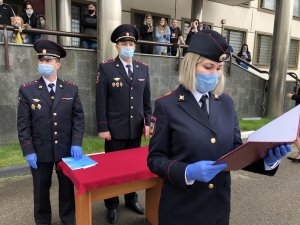 Молодые сотрудники полиции УВД по САО г. Москвы приняли Присягу 